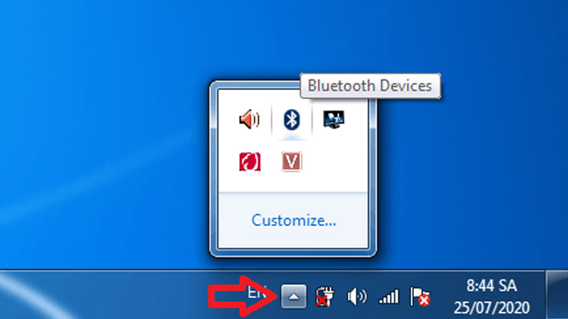 Nhấn chọn biểu tượng Bluetooth